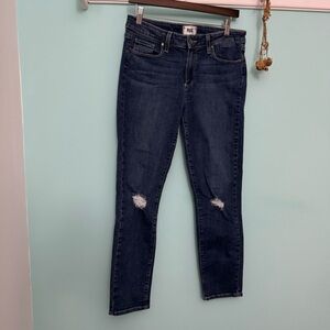 Paige medium wash distressed jeans